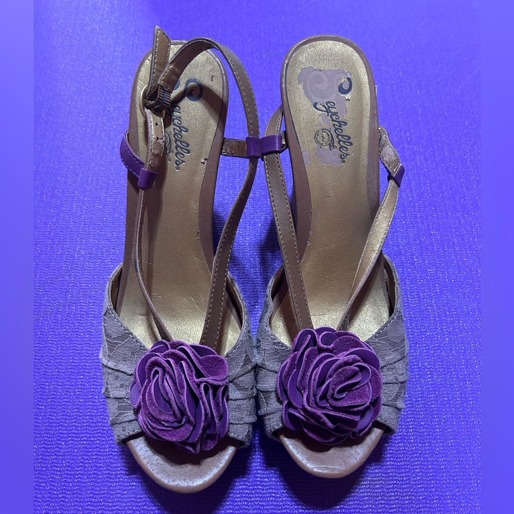Seychelles Women's Purple and Brown Sandals